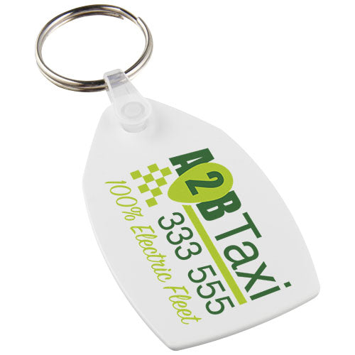 Tait rectangular-shaped recycled keychain - 210476