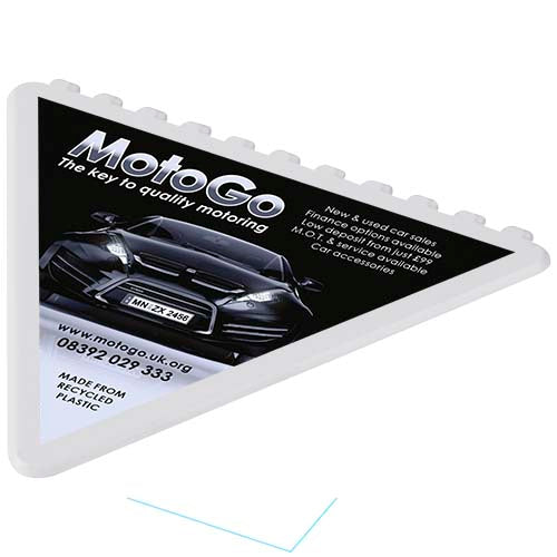 Frosty triangular recycled plastic ice scraper - 210498