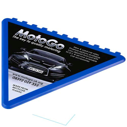 Frosty triangular recycled plastic ice scraper - 210498