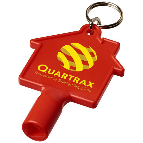 Maximilian house-shaped utility key with keychain - 210871