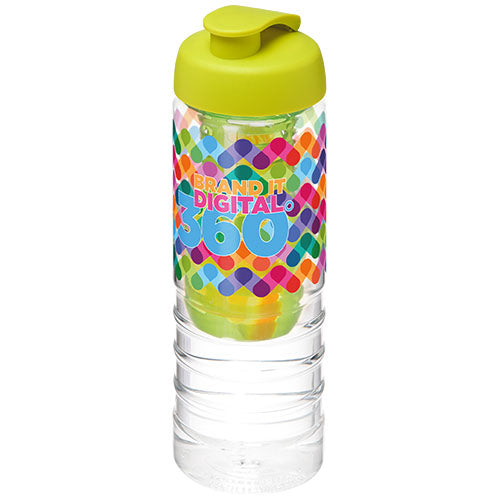 H2O Active® Treble 750 ml flip lid bottle & infuser - 210881