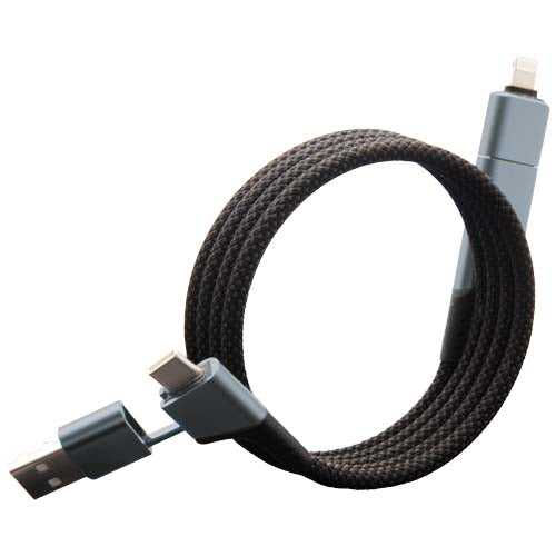 SCX.design C52 100W 4-in-1 rPET magnetic ultra fast charging cable  - 2PX169